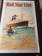 Oude affiche origineel Red Star Line Pennland, Ophalen of Verzenden