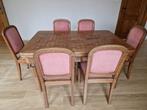 Tafel met 6 stoelen, Huis en Inrichting, Tafels | Eettafels, Ophalen, Gebruikt, Klassiek, Eikenhout