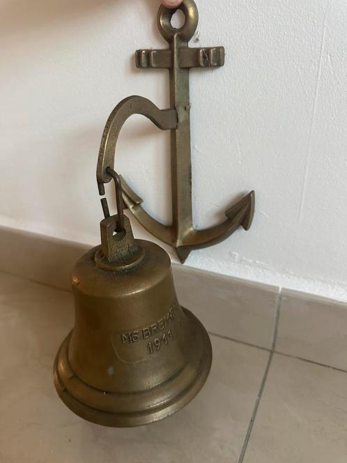 Antieke zeebel — MS Bremen 1911 — in massief messing, Antiek en Kunst, Antiek | Brons en Koper, Koper, Ophalen of Verzenden