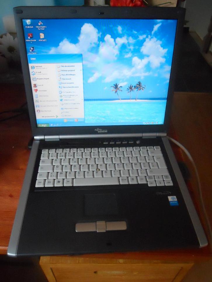 Siemens Fujitsu notebook, Computers en Software, Chromebooks, Zo goed als nieuw, Azerty, Touchscreen, Ophalen