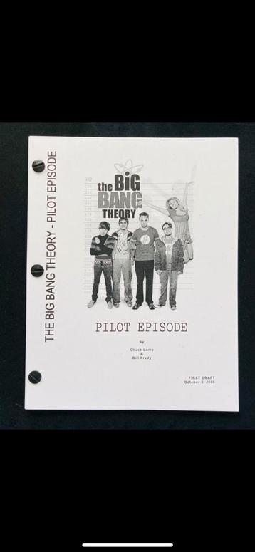 Big Bang Theory scriptboek disponible aux enchères