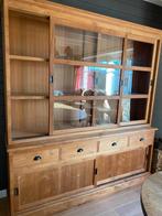 Teak vitrinekast, Huis en Inrichting, Ophalen, Landelijk, koloniaal, 150 tot 200 cm, Teakhout