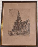 Eau forte église signe désire naeyaert, Antiek en Kunst, Ophalen of Verzenden