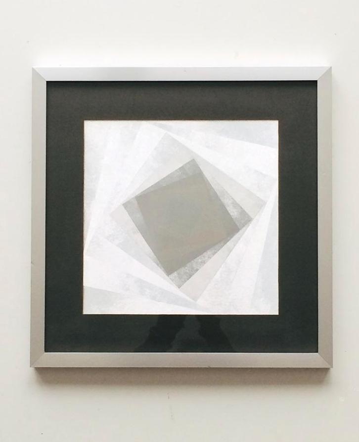 Kinetic Op Art Barbara Lüdinghausen # 80s Vintage # Prent, Antiek en Kunst, Kunst | Schilderijen | Abstract, Ophalen of Verzenden