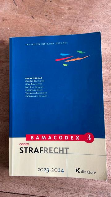 Strafrecht bamacodex 3 2023/2024 beschikbaar voor biedingen