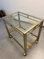 Bar Cart vintage messing chrome, Huis en Inrichting, Ophalen, Zo goed als nieuw, Glas