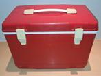 Vintage koelbox – rood met wit handvat – retro look, Ophalen, Gebruikt, Koelbox, Koelelement