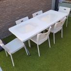 Tafel en 6 stoelen voor 50 euro   0470102712, Tuin en Terras, Ophalen, Zo goed als nieuw