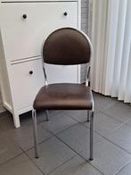 4 stevige stoelen, Ophalen, Bruin, Metaal, Vier