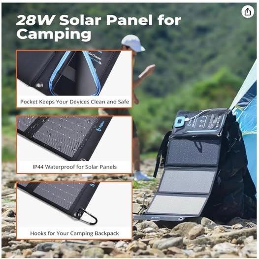 NIEUW — Opvouwbare draagbare zonnelader, Caravans en Kamperen, Kampeergereedschap, Nieuw, Ophalen