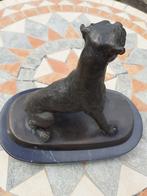 PRACHTIGE BOXERSHORT IN BRONS OP EEN MARMEREN ONDERSTEL, Antiek en Kunst, Ophalen of Verzenden, Brons