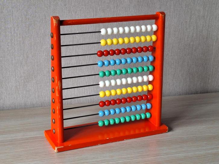 ☼ Vintage telraam jaren '80, Kinderen en Baby's, Speelgoed | Houten speelgoed, Gebruikt, Ophalen of Verzenden