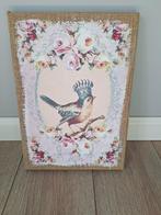 Kader met geschilderde vogel, Huis en Inrichting, Minder dan 50 cm, Nieuw, Ophalen of Verzenden, Print
