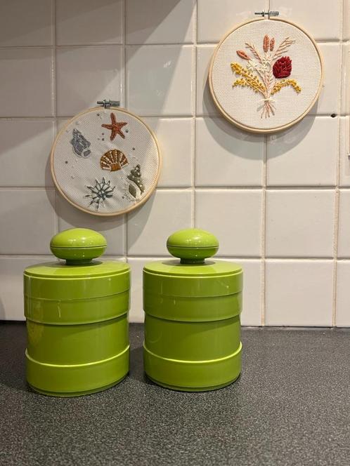 2 vintage plastic voorraadpotten van Vitri *Made in West Ger, Verzamelen, Retro, Huis en Inrichting, Ophalen of Verzenden