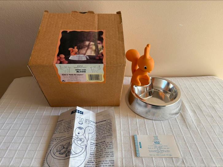 Alessi notenkraker Nutty the Cracker in OVP (S. Giovannoni), Antiek en Kunst, Kunst | Designobjecten, Ophalen of Verzenden