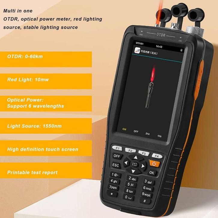 AUA28A OTDR Fiber Optic Tester 100-240V Portable, Doe-het-zelf en Bouw, Meetapparatuur, Nieuw, Ophalen of Verzenden