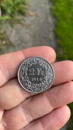 Zwitserland 2 frank zilver 1944, Ophalen of Verzenden, Zilver