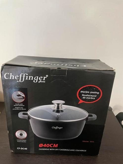 Cheffinger braadpan met deksel – 40 cm, Elektronische apparatuur, Rijstkokers, Nieuw, Ophalen