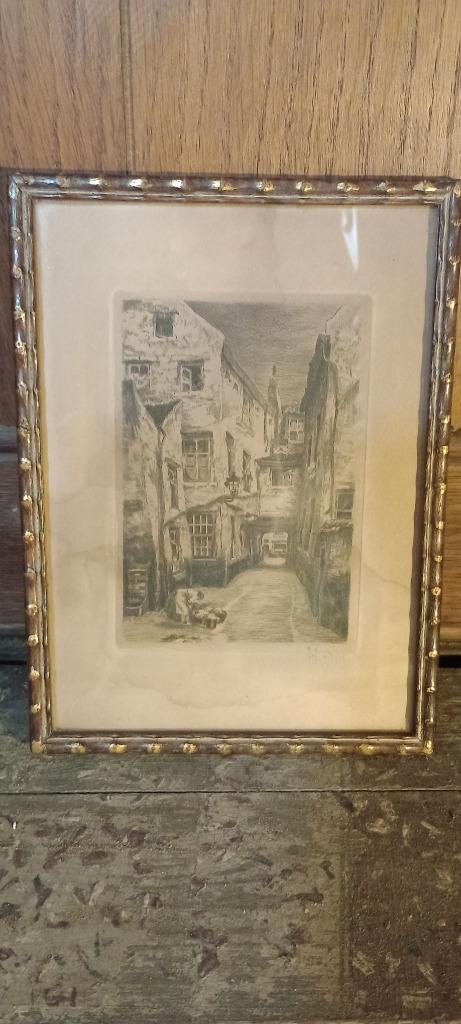 Gravure gesigneerd JEF/JEFERSON, 17x23, n174, Antiek en Kunst, Kunst | Etsen en Gravures, Ophalen