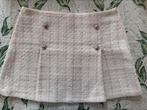 Korte gebroken witte tweed stoffen rok met zilveren details, Ophalen, Zo goed als nieuw, Maat 36 (S), Boven de knie