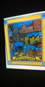 Glas in lood raam Antwerpen, Antiek en Kunst, Ophalen