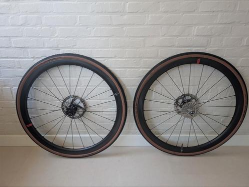 Carbon wielset (Miche naven)38mm (300km mee gereden), Fietsen en Brommers, Fietsonderdelen, Zo goed als nieuw, Ophalen