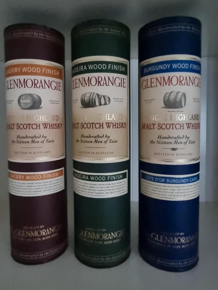 Glenmorangie Sherry Madeira Burgundy met 16 handtekening RaR, Verzamelen, Wijnen, Zo goed als nieuw, Overige typen, Overige gebieden