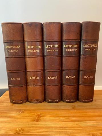 oude boeken "lectures pour tous" + 5 complete jaargangen  beschikbaar voor biedingen
