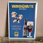 Reclamebord Vanderghinste Roodbruin, Verzamelen, Biermerken, Ophalen of Verzenden