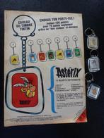 3 Porte-clés Asterix + pub journal tintin, Livres, Utilisé, Enlèvement ou Envoi, Goscinny & Uderzo