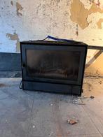 Inbouw houthaard met tablet blauwe hardsteen, Huis en Inrichting, Haarden, Ophalen, Gebruikt, Inbouwhaard, Houthaard