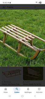 Houten slee, Kinderen en Baby's, Speelgoed | Buiten | Sleeën, Ophalen, Zo goed als nieuw