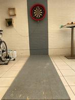 Dartsblok met omranding en houten loper, Sport en Fitness, Ophalen, Gebruikt