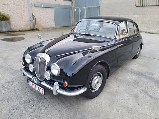 Daimler V8-250 (Jaguar MK2) – 1968, Auto's, Oldtimers, Particulier, Lederen bekleding, Jaguar, Benzine, Automaat, Zwart, Beige