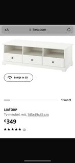IKEA tv kast wit- meuble tv IKEA blanc, Maison & Meubles, Comme neuf
