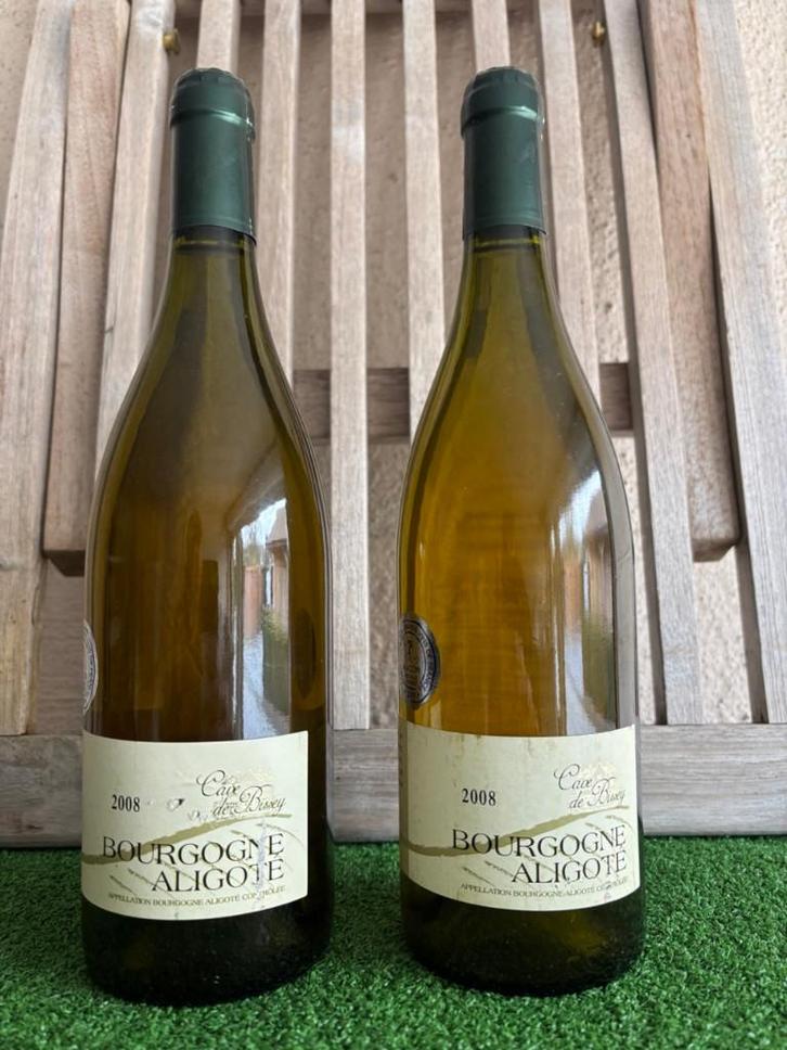 2 fles Bourgogne Aligoté, Cave Bissey 2008 witte wijn, Verzamelen, Wijnen, Zo goed als nieuw, Witte wijn, Frankrijk, Vol, Ophalen