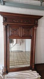 Te koop Grote eiken antieke spiegel, Antiek en Kunst, Ophalen