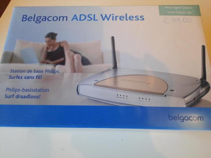 Belgacom ADSL wireless., Computers en Software, Routers en Modems, Nieuw, Router met modem, Ophalen