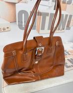 Vintage Abro italy designer bruin bruine lederen damestas, Handtassen en Accessoires, Tassen | Damestassen, Ophalen of Verzenden
