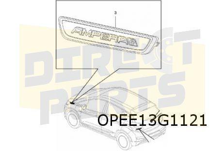 Opel Ampera-e embleem tekst ''Ampera-e'' zijkant L Origineel, Auto-onderdelen, Carrosserie, Opel, Nieuw, Verzenden