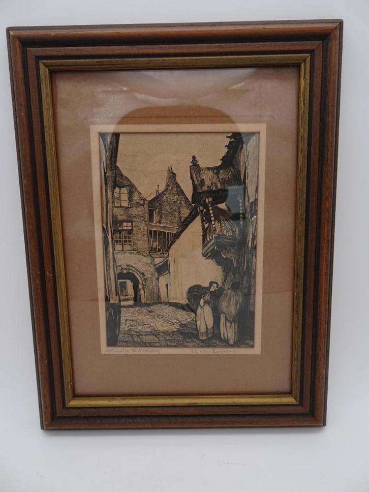 CHARLES SWYNCOP ETS STEEGJE (Brussel 1895 - 1970 Brussel), Antiek en Kunst, Kunst | Etsen en Gravures, Ophalen of Verzenden