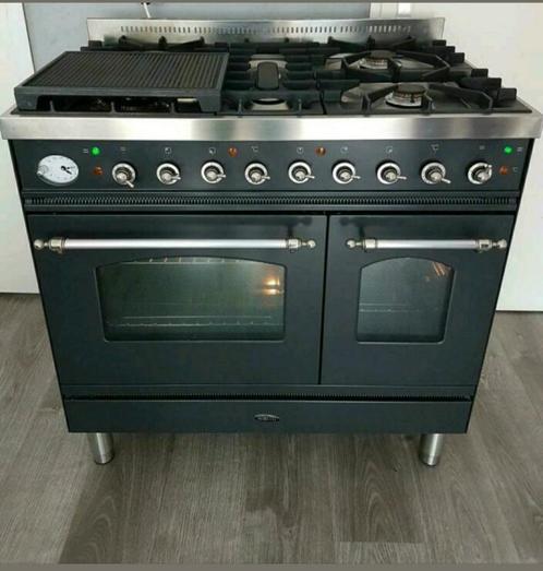 Zeer goed onderhouden Boretti fornuis 5,pits 90cm ovens, Electroménager, Cuisinières, Comme neuf, Autoportant, 5 zones de cuisson ou plus