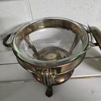 Verzilverde warmhoud schotels, Ophalen