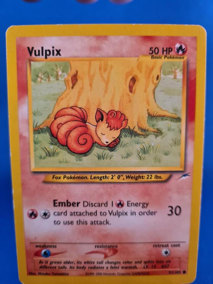 Vulpix 91/105 - Neo Destiny, Hobby en Vrije tijd, Verzamelkaartspellen | Pokémon, Gebruikt, Verzenden