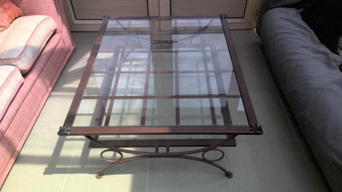Table basse en fer forgé avec 2 plateaux en verre, Maison & Meubles, Tables | Tables de salon, Utilisé, Moins de 50 cm, 50 à 100 cm