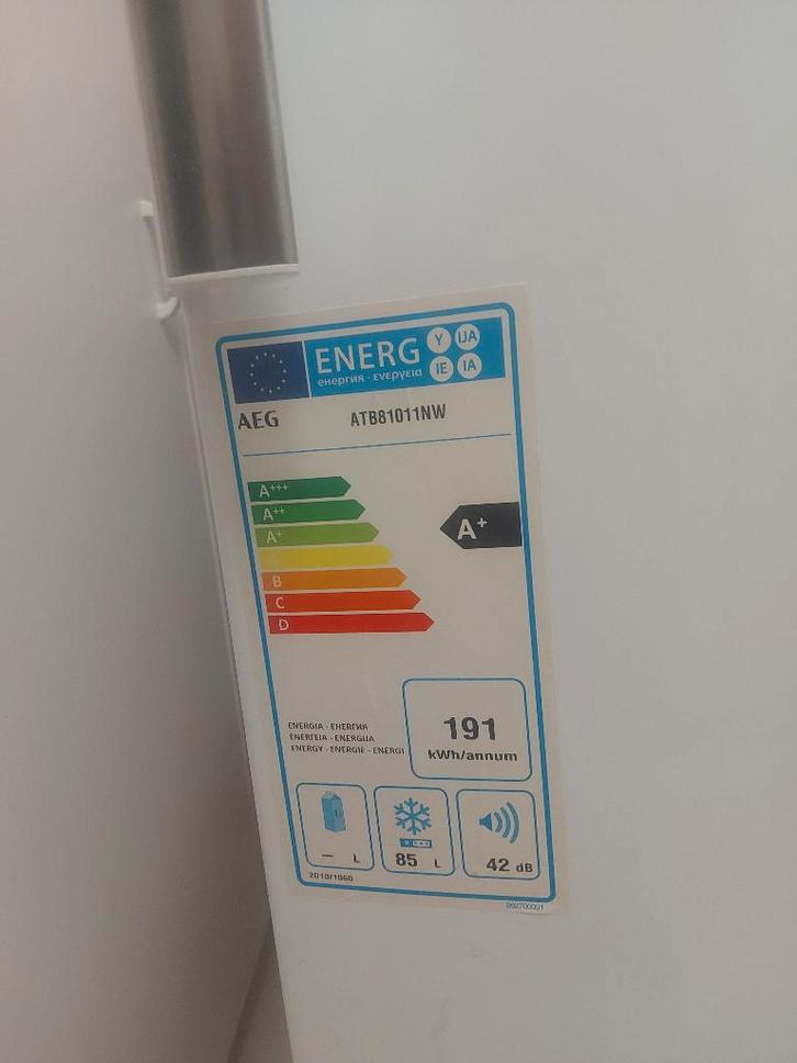 diepvriezer AEG tafel model, Electroménager, Réfrigérateurs & Frigos, Comme neuf, Moins de 85 cm, 45 à 60 cm, Classe énergétique A ou plus économe