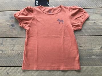 JBC, oranje t-shirt zebra maat 122 (nieuw)