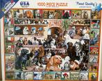Puzzel 1000 stuks: HONDEN, Hobby & Loisirs créatifs, Sport cérébral & Puzzles, Comme neuf, 500 à 1500 pièces, Puzzle, Enlèvement