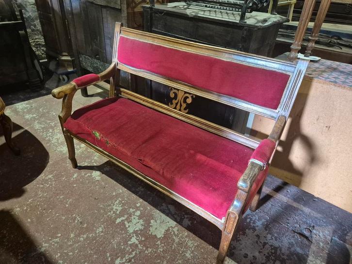 Oude houten bank, Antiek en Kunst, Antiek | Meubels | Stoelen en Sofa's, Ophalen