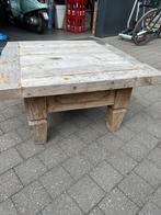 Houten salontafel, Huis en Inrichting, Tafels | Salontafels, Ophalen, Gebruikt, 50 tot 100 cm, Vierkant